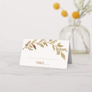 Carte De Placement Branches courbes   Mariage or