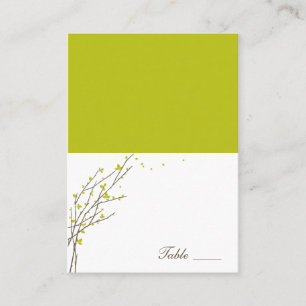 Carte De Placement Branches en floraison Plaques-Cartes de lieu pliée