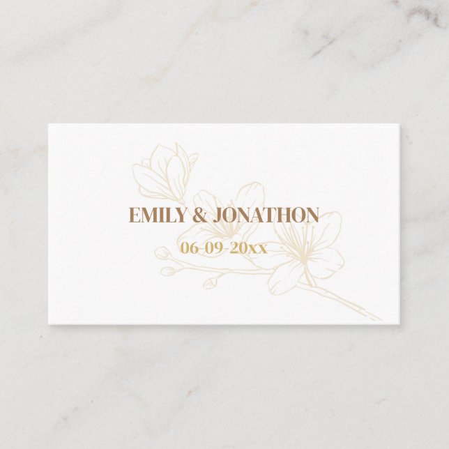 Carte De Placement Bravo pour l'amour ! Script Whimsical (Devant)