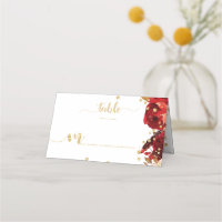 Broche florale en or Confetti Numéro de table