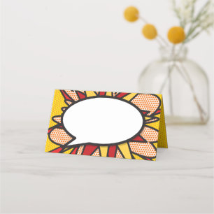 Carte De Placement Bulle de dialogue de bande dessinée moderne amusan