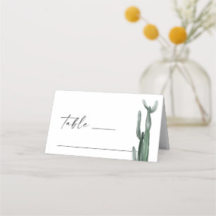 Carte De Placement Cactus Bohème Aquarelle   Mariage Rustique du Dése