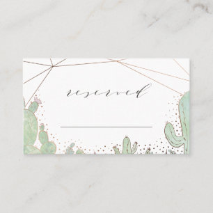Carte De Placement Cactus & Succulents Geo Réservé Mariage de siège