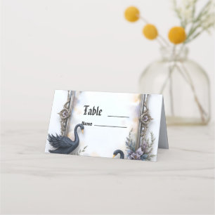 Carte De Placement Cadre de mariage Black Swan – Amour gothique roman