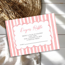 Cadre Ruban Rose Rayures Minimales Tirage au Sort