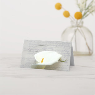 Carte De Placement Calla lily sur l'ancienne écriture