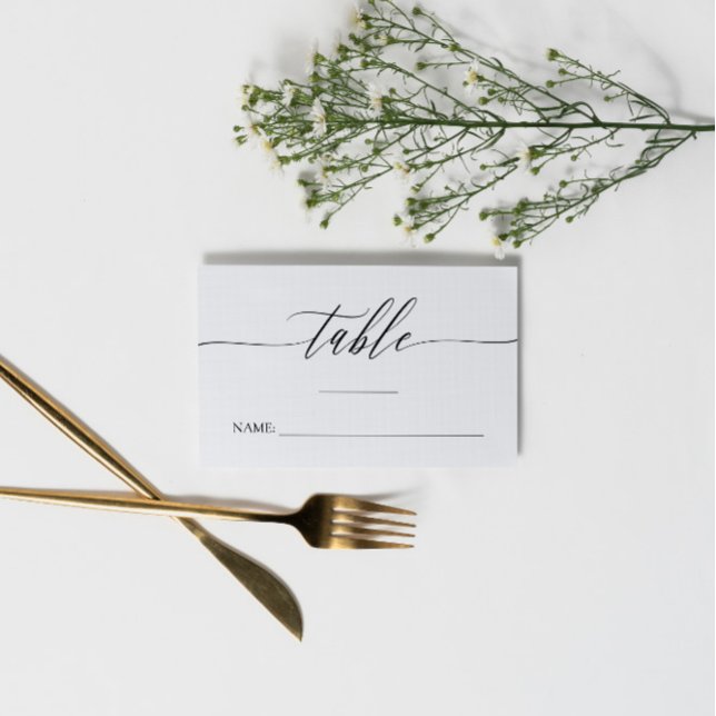 Carte De Placement Calligraphie délicate - Noms et date du Mariage (Créateur téléchargé)