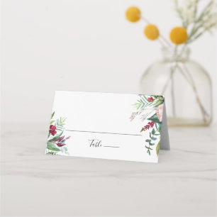 Carte De Placement Calligraphie Mariage floral tropical Carte Place