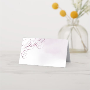 Carte De Placement Calligraphie prune romantique mariage vintage