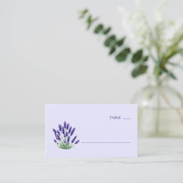 Carte De Placement Calm Lavender Digital Illustration (Debout devant)