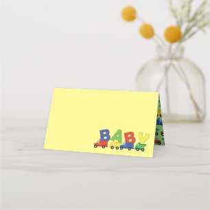 Carte De Placement Camion de Baby shower de camion de construction ga