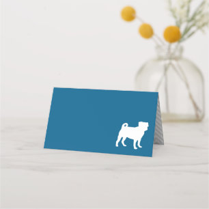 Carte De Placement Carlin Chien Baby shower Chien bleu Chiot garçon