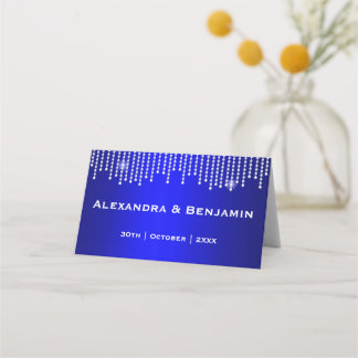 Carte De Placement Carreaux et perles Mariages bleus Carte Place