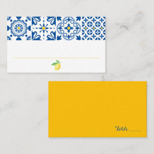 Carte De Placement Carrelage méditerranéen Aquarelle Mariage citron