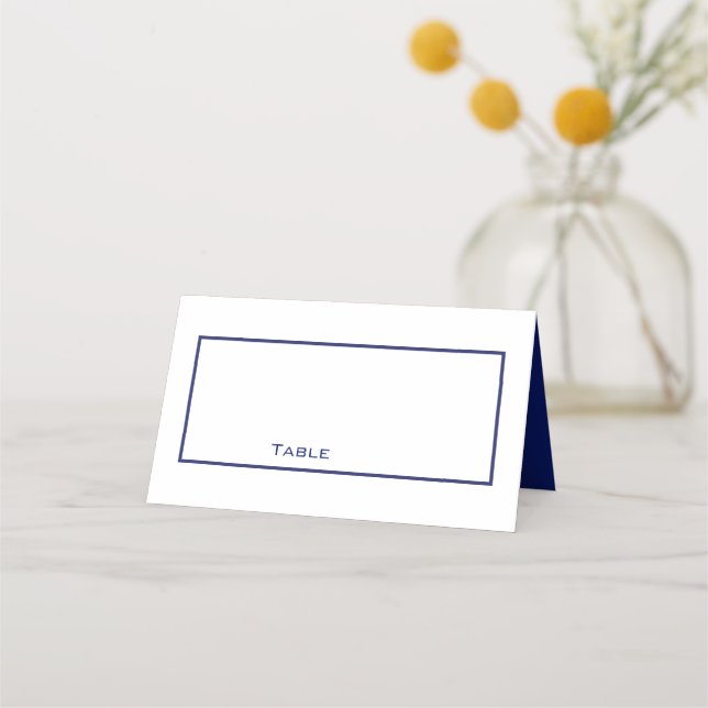 Carte De Placement Carte Clean Blue and White Place (Devant)