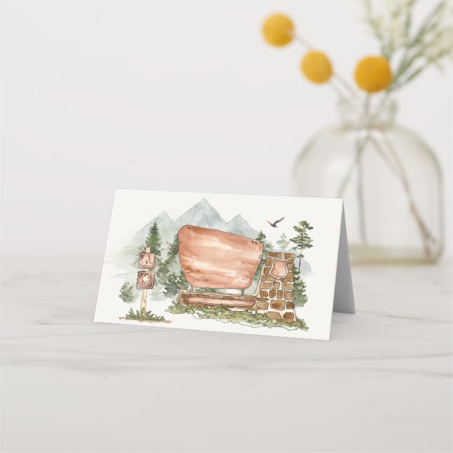 Carte De Placement carte d'anniversaire ou de baby shower du parc nat (Devant)