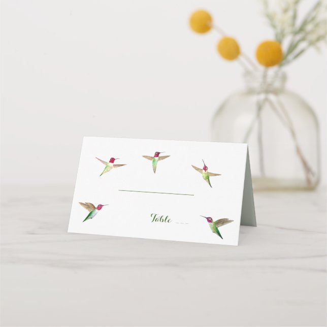 Carte De Placement Carte de la place Mariage des colibris Anna (Devant)