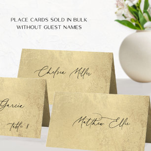 Carte De Placement Carte de la réception de mariage unique en or et e