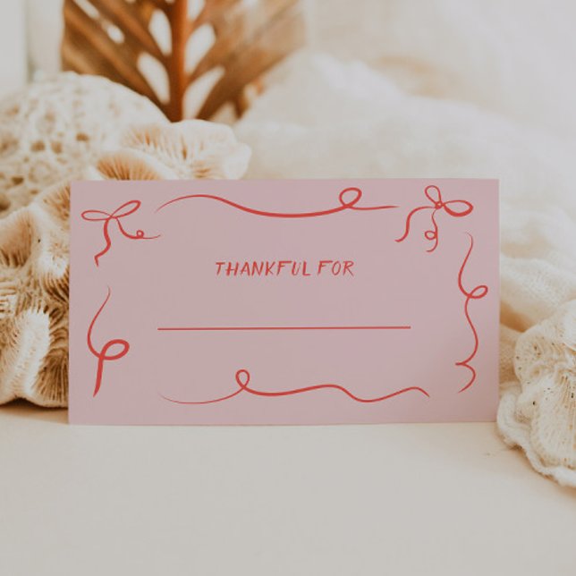 Carte De Placement Carte de lieu du dîner Thanksgiving à main (Créateur téléchargé)