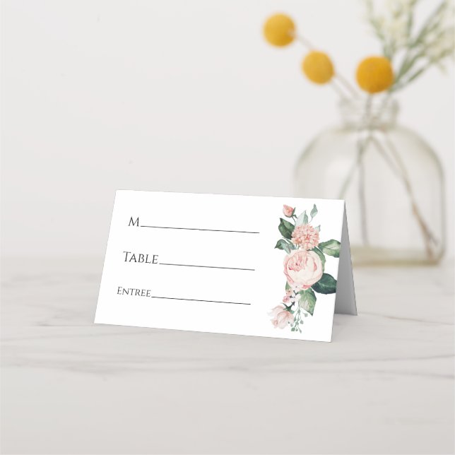 Carte De Placement Carte de Mariage blanc flou (Devant)