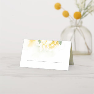 Carte De Placement Carte de Mariage de fleurs jaunes
