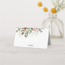 Carte de Mariage de Noël pliée