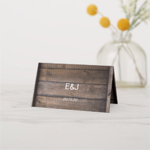Carte De Placement Carte de Mariage en bois rustique moderne unique