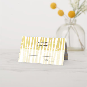 Carte De Placement Carte de Mariage moderne Gold Lilac Bamboo Grove