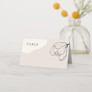 Carte De Placement Carte de Mariage moderne Neutre Boho Floral