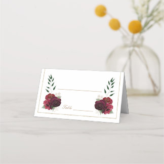 Carte De Placement Carte de place de la table Quinceañera Rouge et Bl