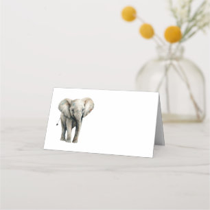 Carte De Placement Carte de place de l'Eléphant mignon