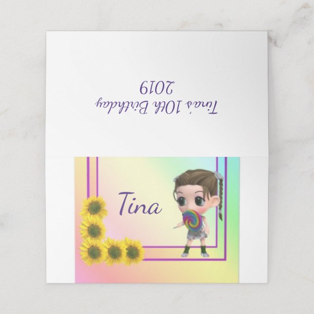 Carte De Placement Carte de place de table (Extérieur déplié)