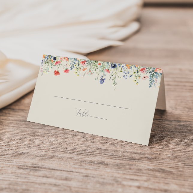 Carte De Placement Carte de place du Mariage du Fleur sauvage multico (Créateur téléchargé)
