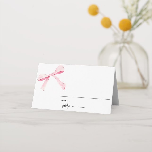 Carte De Placement Carte de place Mariage à ruban (Devant)
