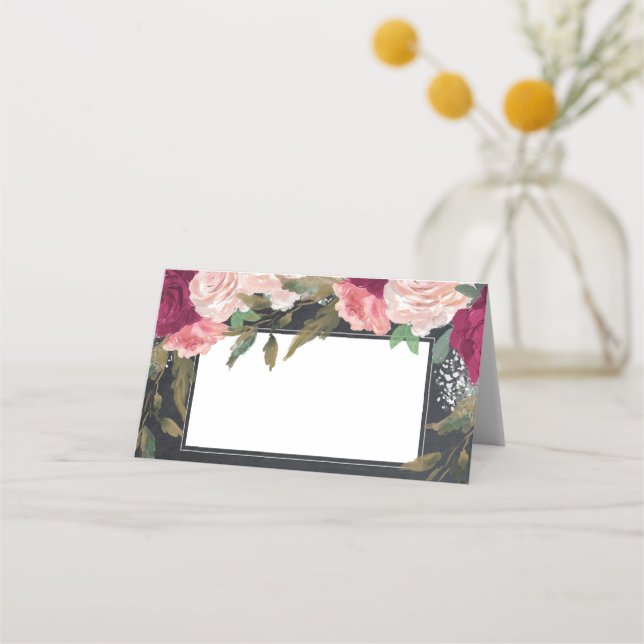 Carte De Placement carte de place mariage à tableau rose-rose (Devant)