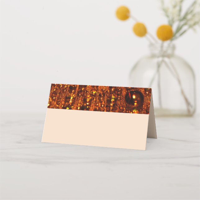 Carte De Placement Carte de place Orange Shimmer Lights (Devant)