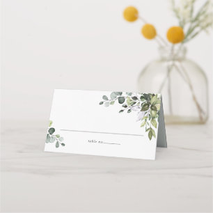 Carte De Placement Carte de place pliée Rustique Mariage de verdure