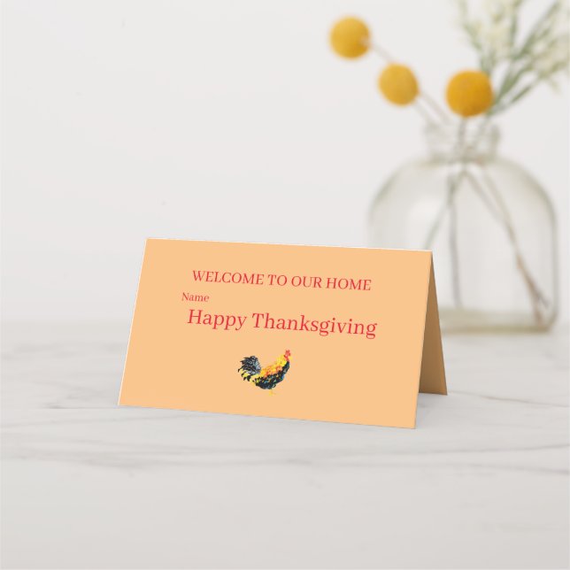 Carte De Placement Carte de place pliée : Thanksgiving (Devant)