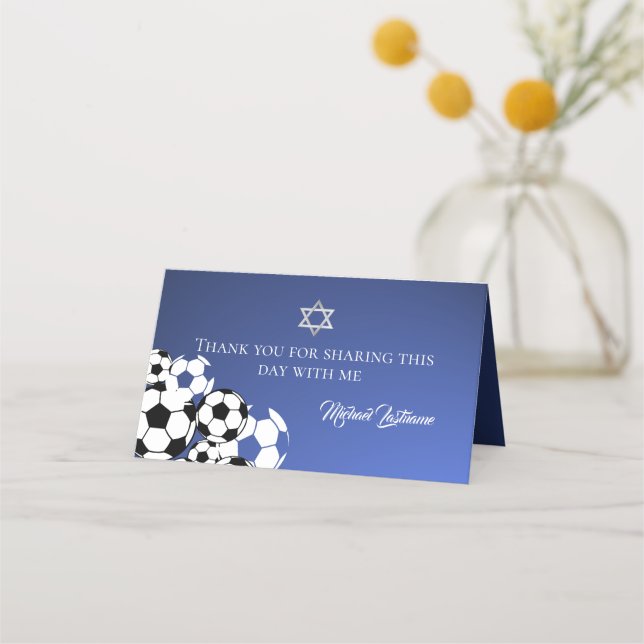 Carte De Placement Carte de place Soccer Bar Mitzvah (Dos)