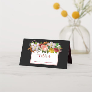 Carte De Placement Carte de table Black Blush Rose Gold Rose