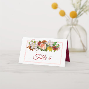 Carte De Placement Carte de table Blush Rose Gold Rose