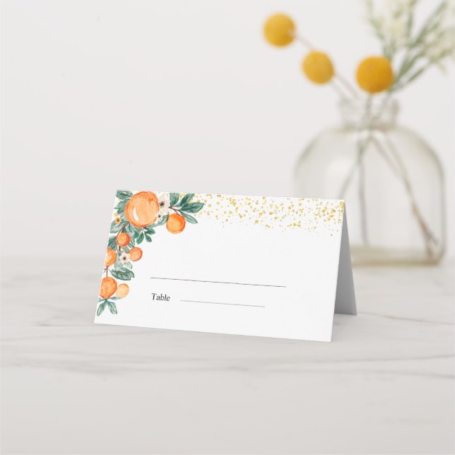 Carte De Placement Carte de table de mariage Citrus Oranges (Dos)