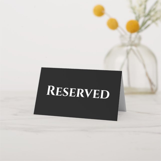 Carte De Placement Carte de table Mariage imprimée, repliée réservée (Devant)