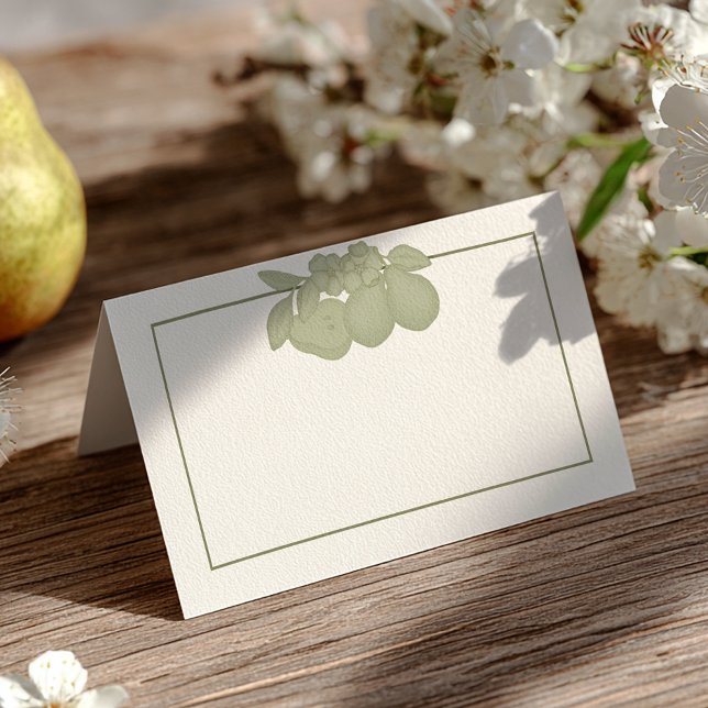 Carte De Placement Carte de table plate en forme de poire parfaite ve (Table Card)