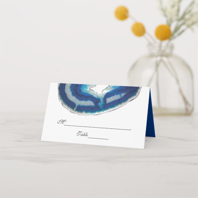 Carte De Placement Carte d'emplacement pour le Mariage bleu de la Mar (Devant)