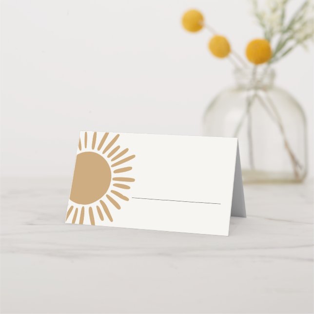Carte De Placement carte d'endroit soleil anniversaire ou baby shower (Devant)