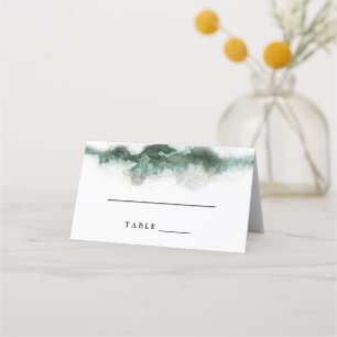 Carte De Placement Carte d'escorte Ombre Watercolor  VERT