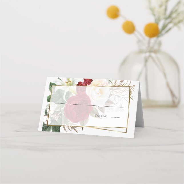 Carte De Placement Carte d'évaluation mariage | Bouquet d'ivoire et d (Devant)