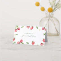 Carte Étiquette de fraises Carte de place
