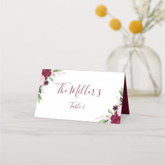 Carte De Placement Carte Floral bien-aimée